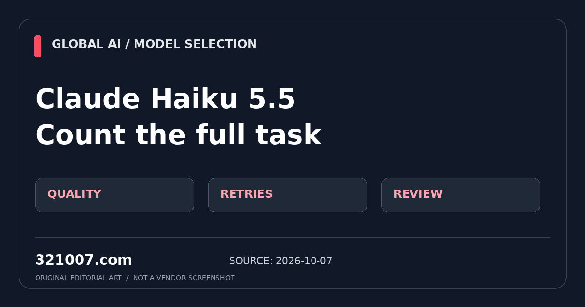 Claude Haiku 5.5: count retries and review when choosing a small model