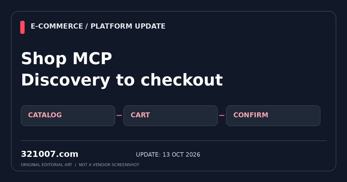 Shop MCP opens another shopping route: product data and checkout still matter